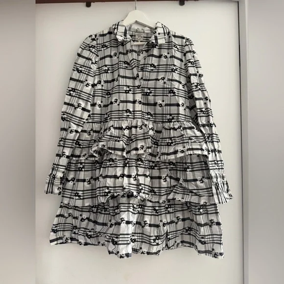 NWOT Baum und Pferdgarten Elegant Black and White Patterned Mini Dress